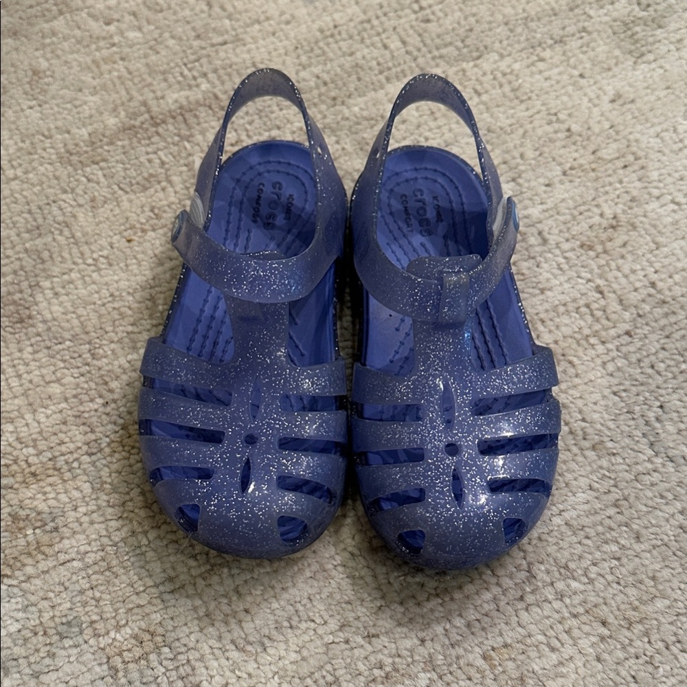 CROCS Glittery Blue Kids CD Sandals